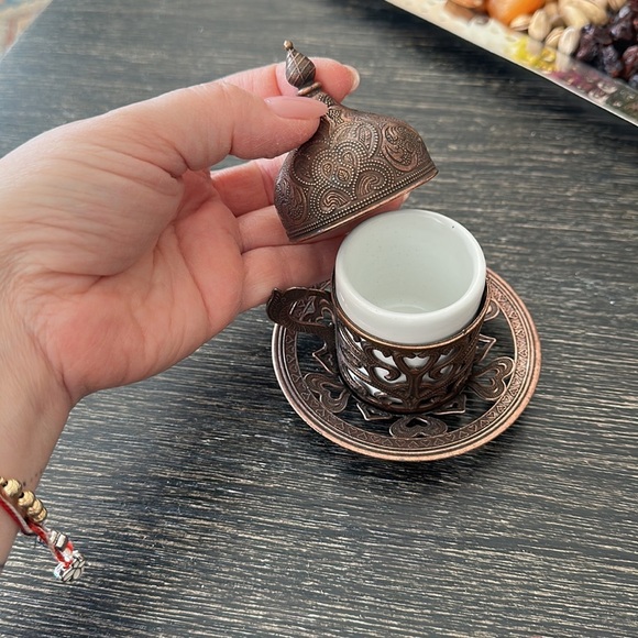 Traditional Ottoman Turkish Coffee set of 2 - Picture 6 of 9